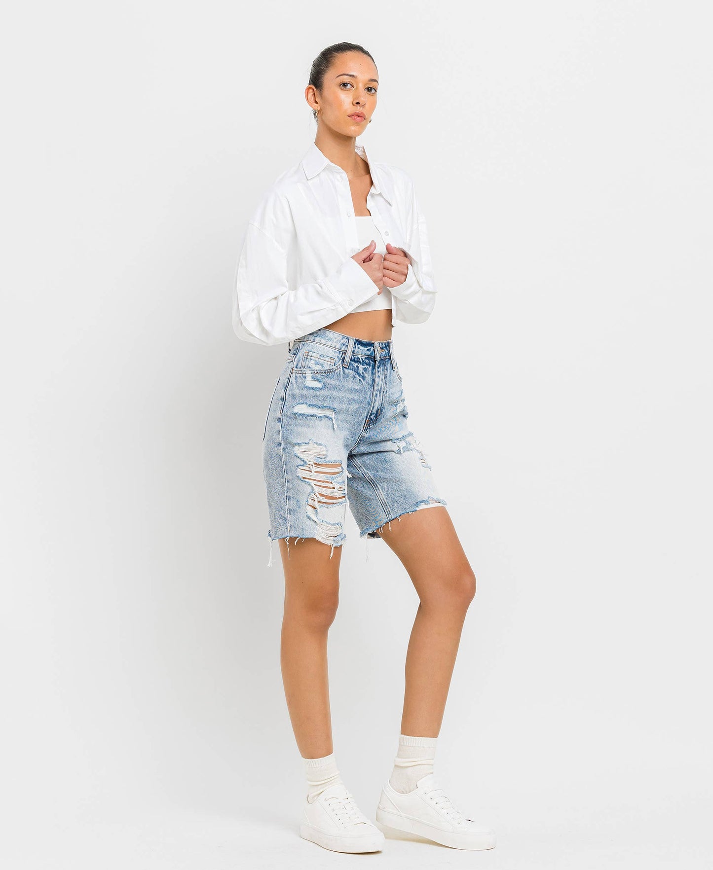 SUPER HIGH RISE BERMUDA SHORTS
