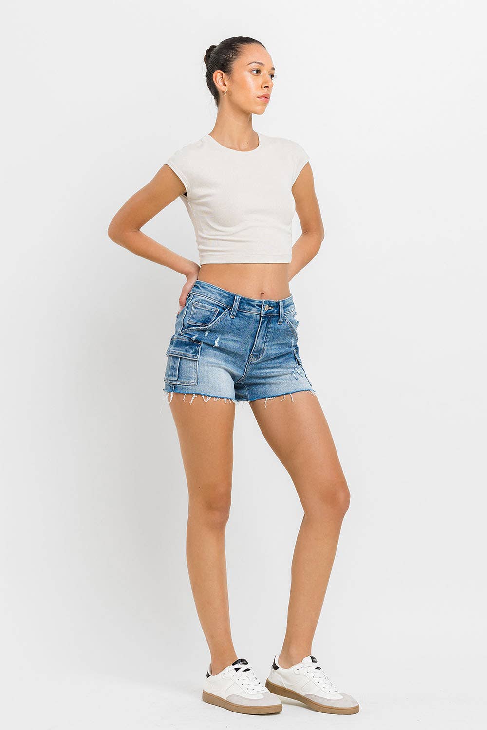 HIGH RISE CARGO SHORT