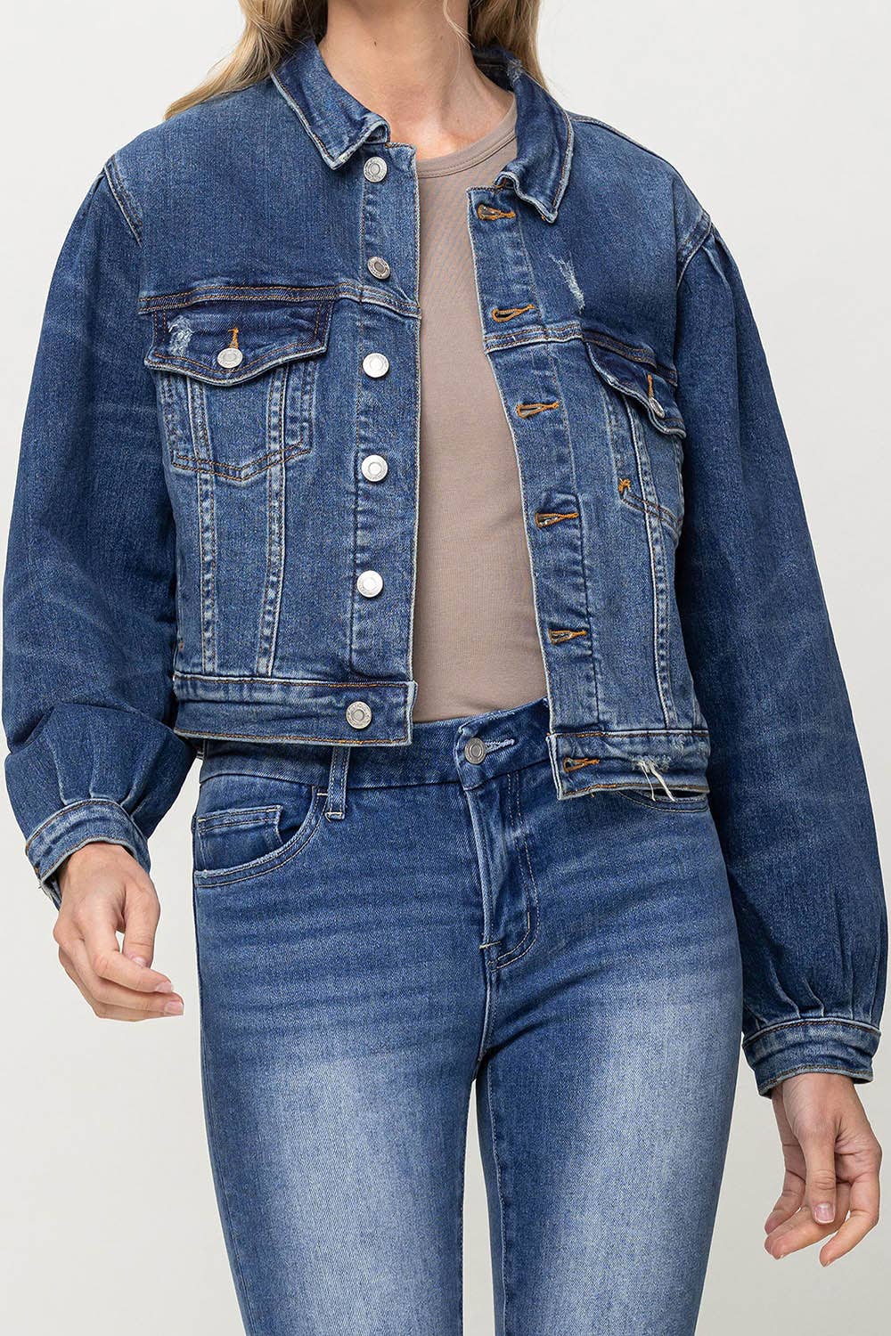BALLOON SLEEVE DENIM JACKET