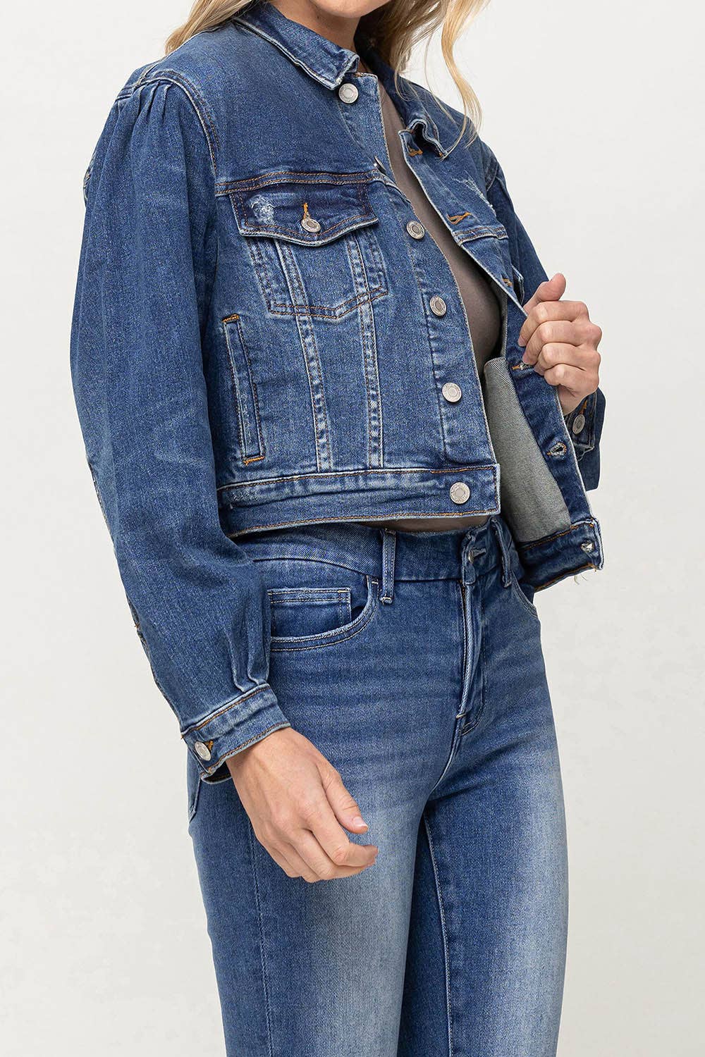 BALLOON SLEEVE DENIM JACKET