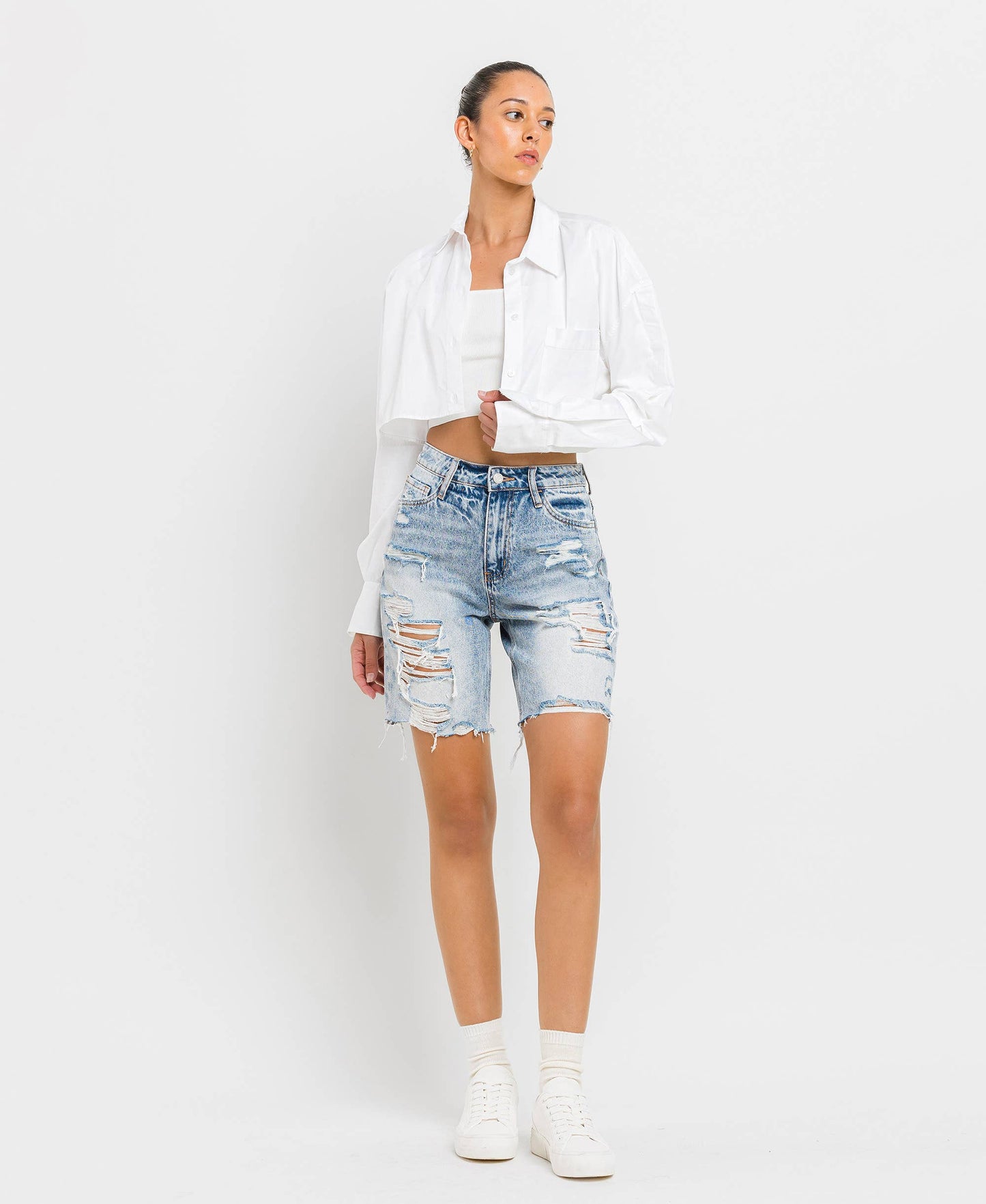 SUPER HIGH RISE BERMUDA SHORTS
