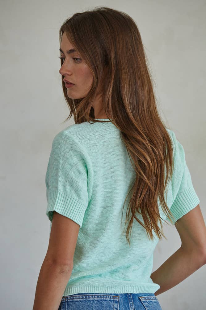 SHORT SLEEVE CARDIGAN