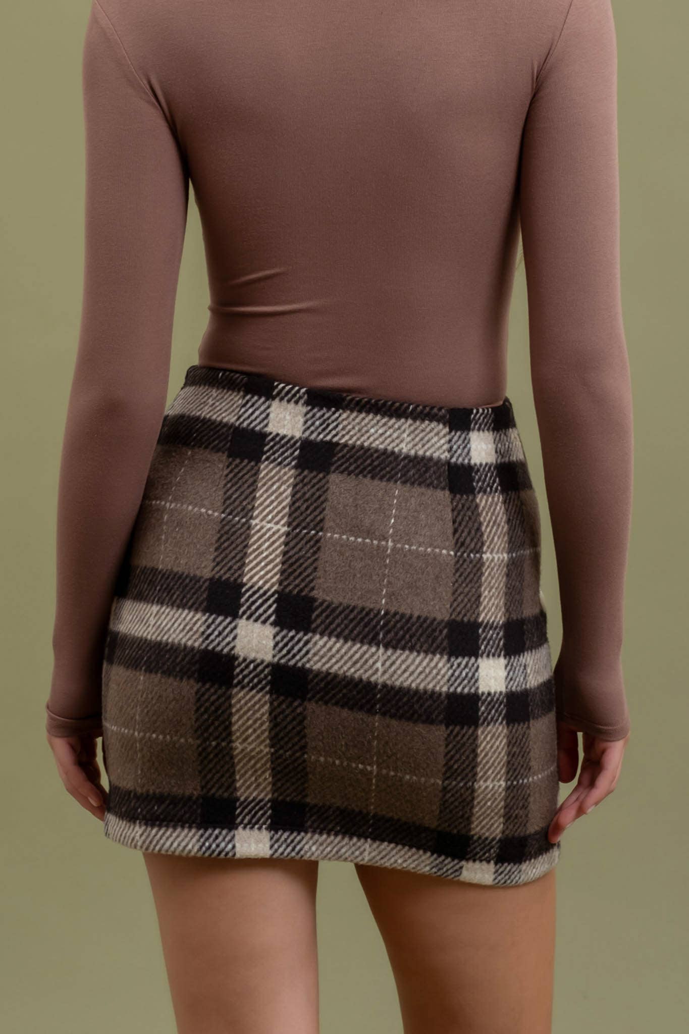 HIGH WAIST PLAID MINI SKIRT