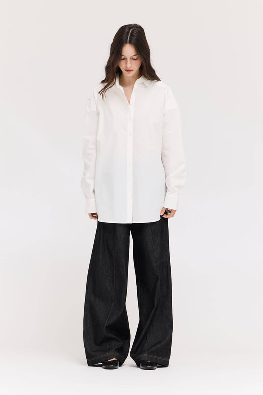 OVERSIZED ROUND HEM SHIRT