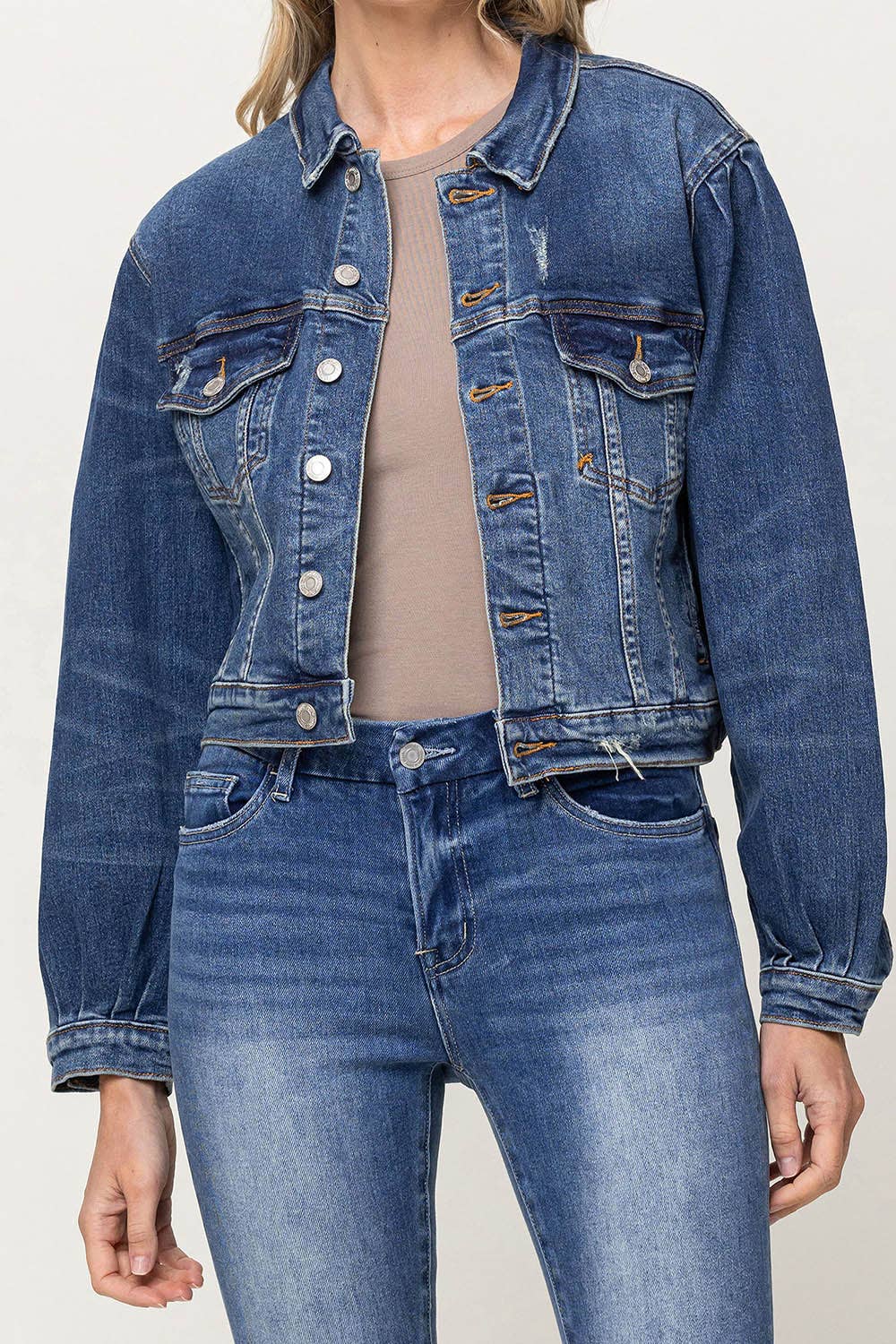 BALLOON SLEEVE DENIM JACKET