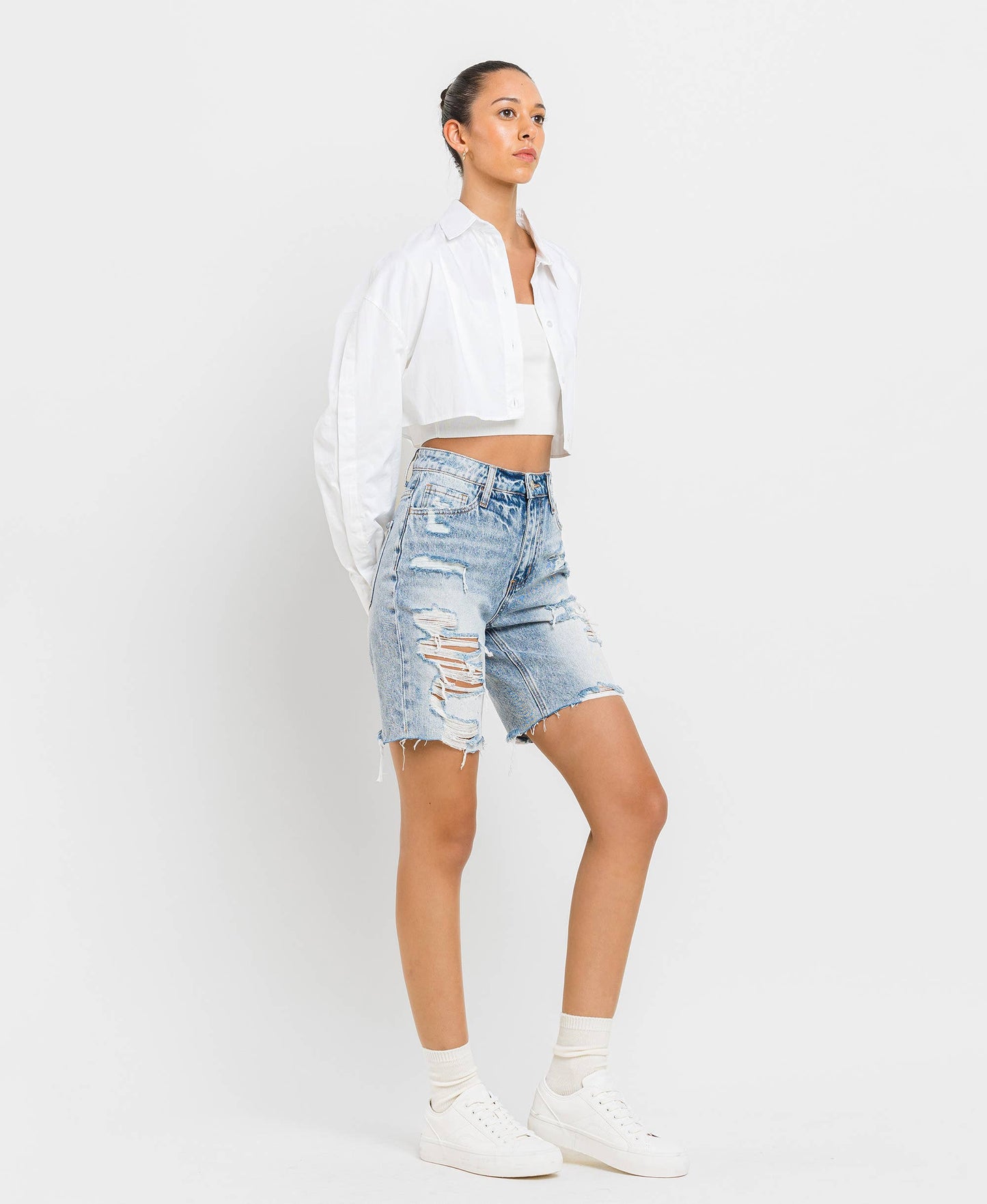 SUPER HIGH RISE BERMUDA SHORTS