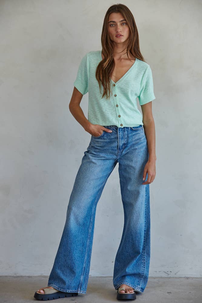 SHORT SLEEVE CARDIGAN