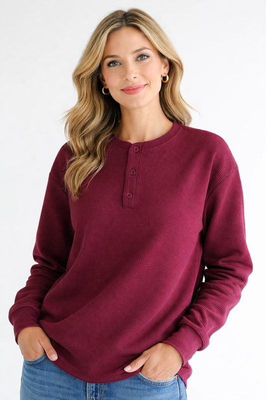 WAFFLE HENLEY SHIRT