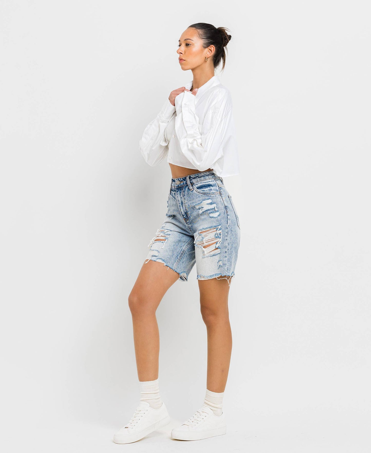 SUPER HIGH RISE BERMUDA SHORTS