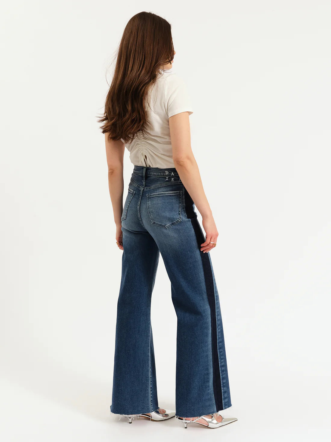 FAR OUT HIGH RISE WIDE LEG IN TUXEDO