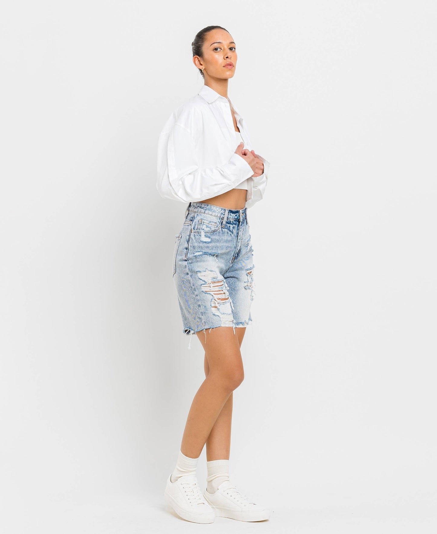 SUPER HIGH RISE BERMUDA SHORTS