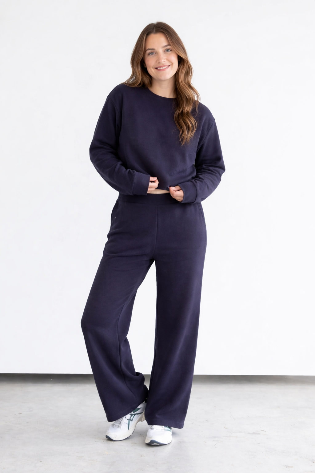 WAFFLE WIDE LEG PANT