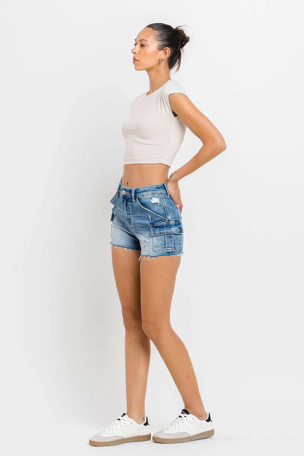 HIGH RISE CARGO SHORT