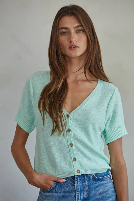 SHORT SLEEVE CARDIGAN
