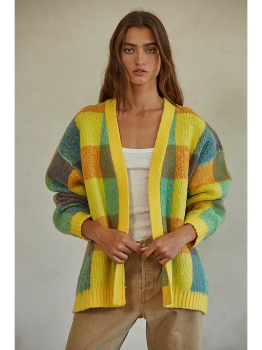 GINGHAM CARDIGAN