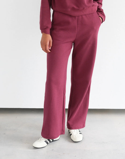 Waffle Wide Leg Pant