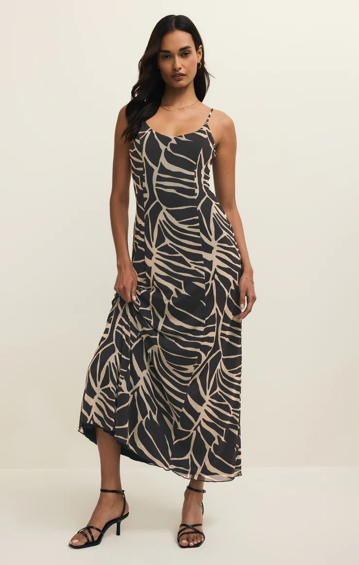 CHARISMA TOVA PALM MESH MAXI DRESS