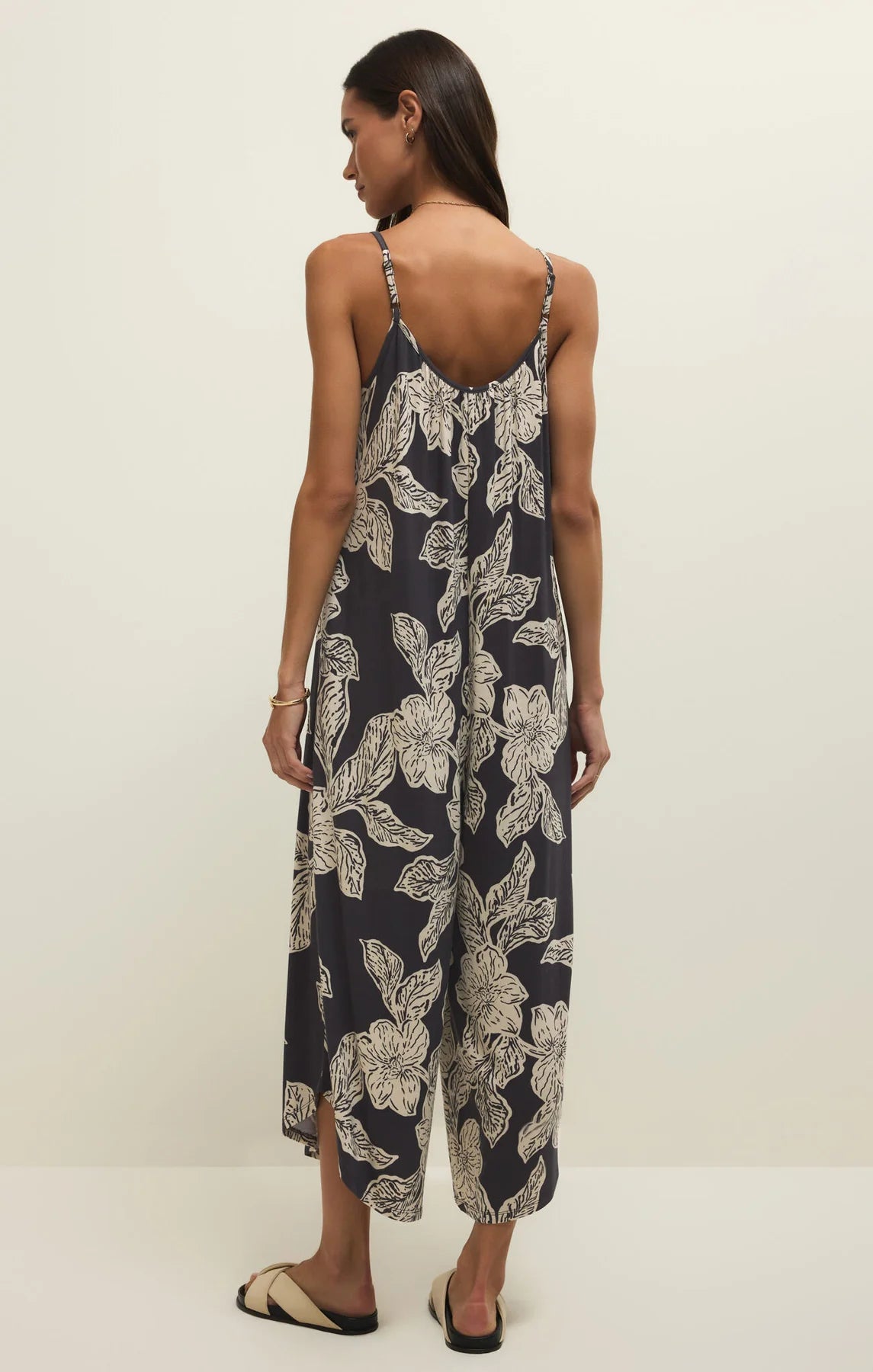 FLARED ASHA FLORAL JUMPSUIT