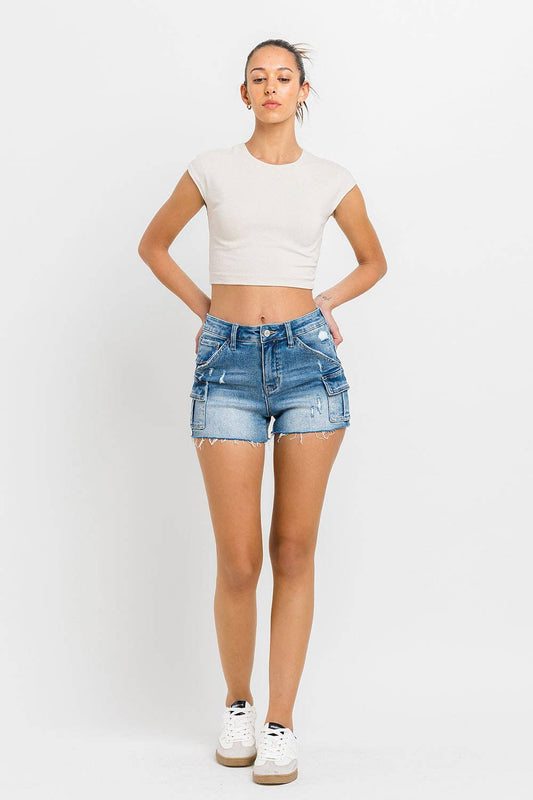 HIGH RISE CARGO SHORT